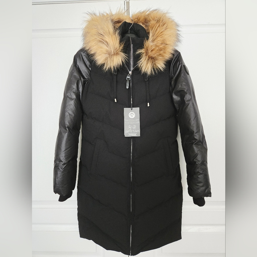 Authentic ATELIER NOIR Rudsak Trench Parka Jacket Coat Vest Black BNWT - Picture 3 of 16